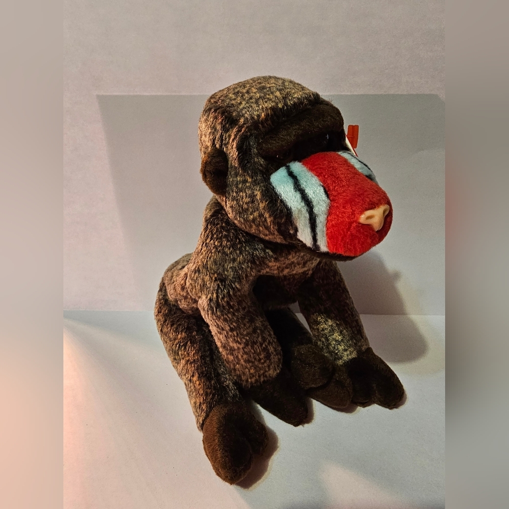 Cheeks the baboon monkey beanie baby stuffed plush 90s nostalgic toy collectible - Picture 2 of 3